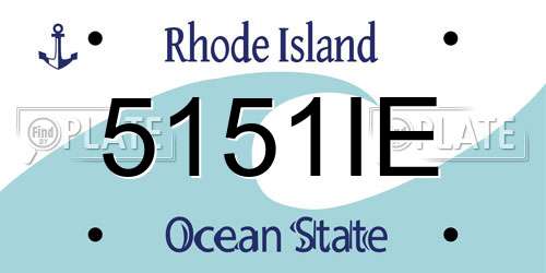 5151IE Rhode Island License Plate