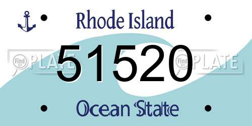 51520 Rhode Island License Plate