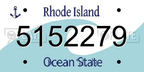 5152279 Rhode Island License Plate