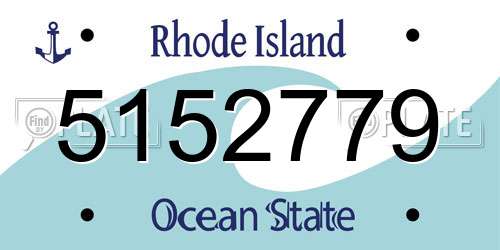 5152779 Rhode Island License Plate
