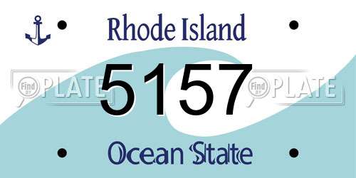 5157 Rhode Island License Plate