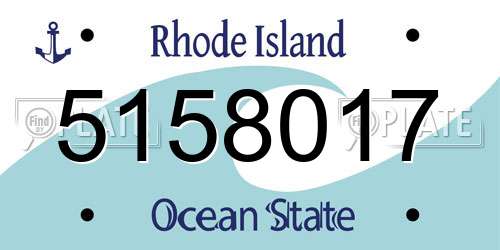 5158017 Rhode Island License Plate