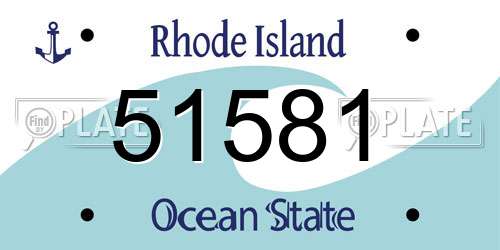 51581 Rhode Island License Plate