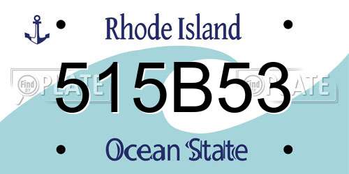 515B53 Rhode Island License Plate