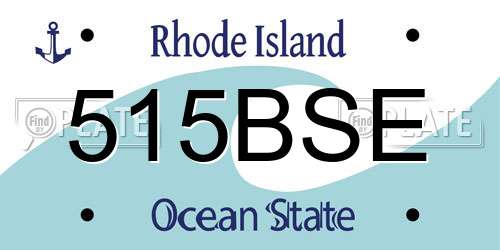 515BSE Rhode Island License Plate
