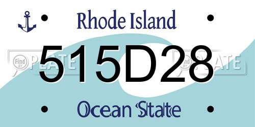 515D28 Rhode Island License Plate