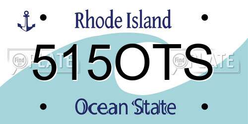 515OTS Rhode Island License Plate