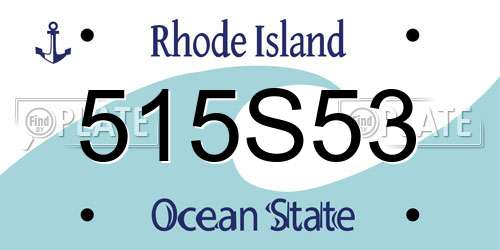 515S53 Rhode Island License Plate