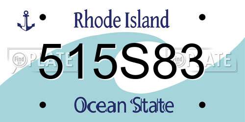 515S83 Rhode Island License Plate