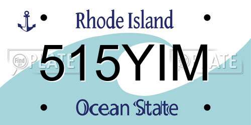515YIM Rhode Island License Plate