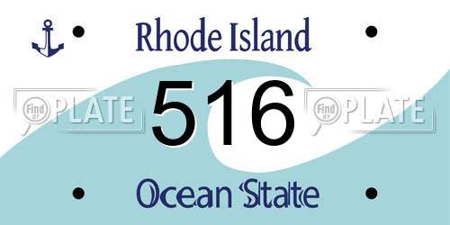 516 Rhode Island License Plate