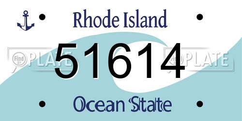 51614 Rhode Island License Plate