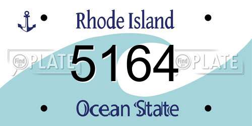 5164 Rhode Island License Plate