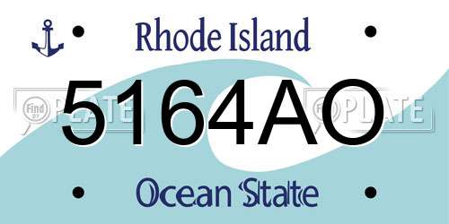 5164AO Rhode Island License Plate