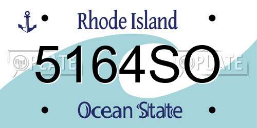 5164SO Rhode Island License Plate