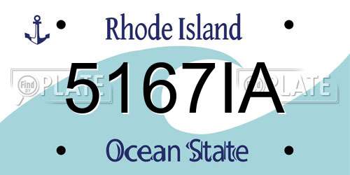 5167IA Rhode Island License Plate