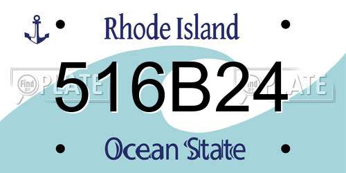516B24 Rhode Island License Plate