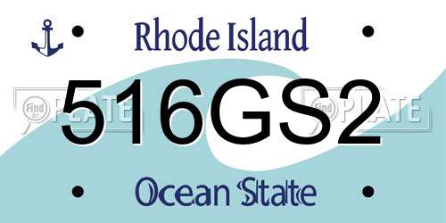 516GS2 Rhode Island License Plate