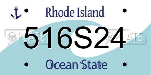 516S24 Rhode Island License Plate
