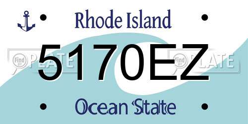 5170EZ Rhode Island License Plate