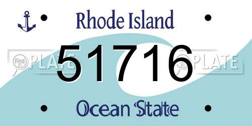 51716 Rhode Island License Plate