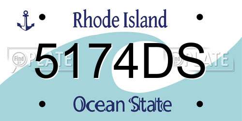5174DS Rhode Island License Plate