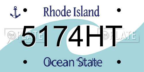 5174HT Rhode Island License Plate