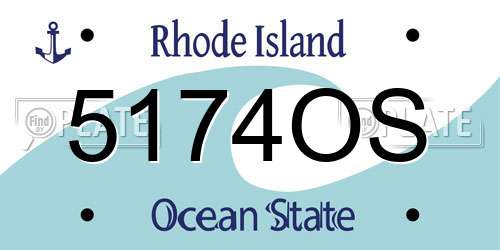 5174OS Rhode Island License Plate