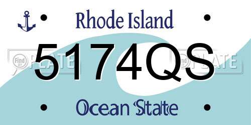 5174QS Rhode Island License Plate