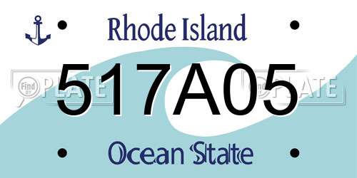 517A05 Rhode Island License Plate