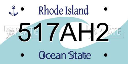 517AH2 Rhode Island License Plate