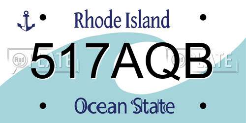 517AQB Rhode Island License Plate
