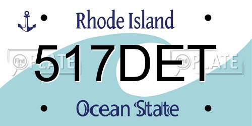517DET Rhode Island License Plate
