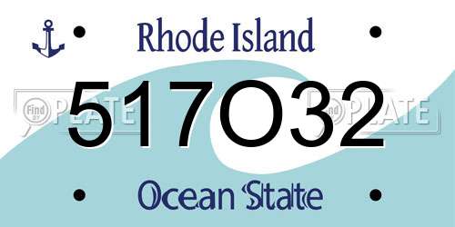 517O32 Rhode Island License Plate