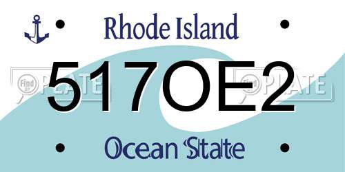 517OE2 Rhode Island License Plate
