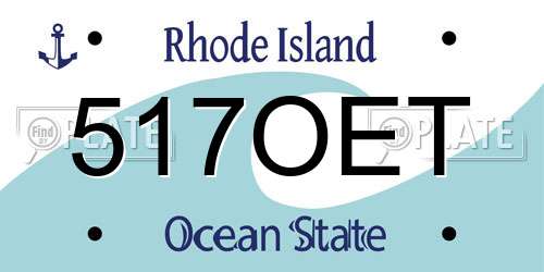 517OET Rhode Island License Plate