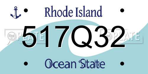 517Q32 Rhode Island License Plate