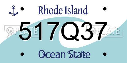 517Q37 Rhode Island License Plate