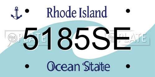 5185SE Rhode Island License Plate
