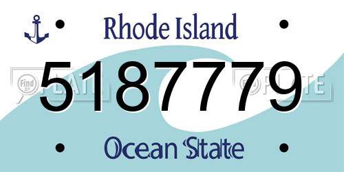 5187779 Rhode Island License Plate
