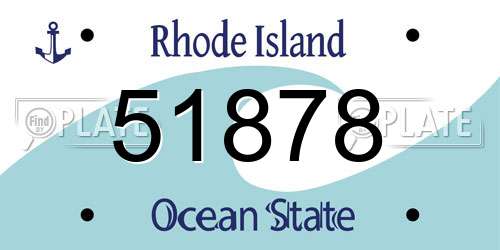 51878 Rhode Island License Plate