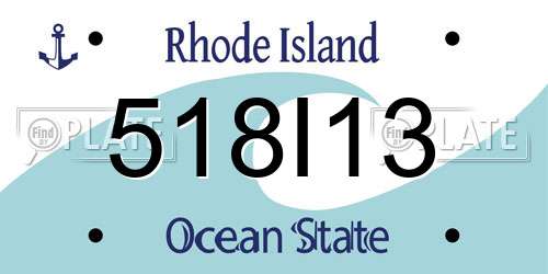 518I13 Rhode Island License Plate