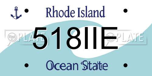 518IIE Rhode Island License Plate