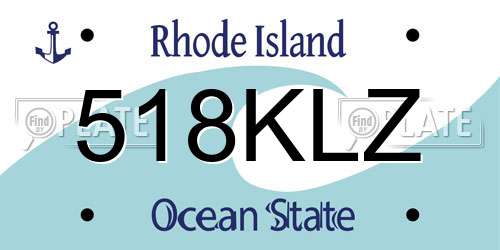 518KLZ Rhode Island License Plate