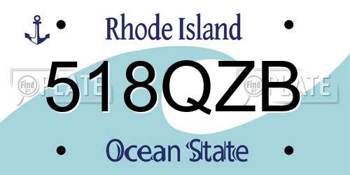 518QZB Rhode Island License Plate