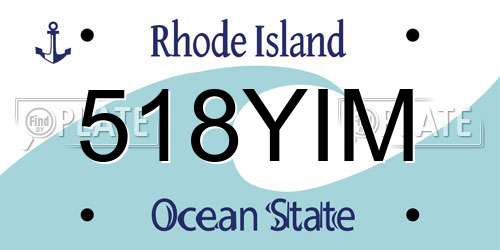 518YIM Rhode Island License Plate