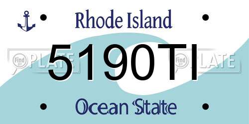 5190TI Rhode Island License Plate