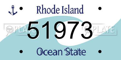 51973 Rhode Island License Plate
