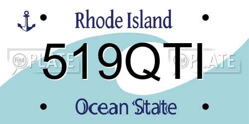 519QTI Rhode Island License Plate
