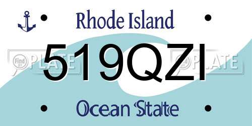 519QZI Rhode Island License Plate